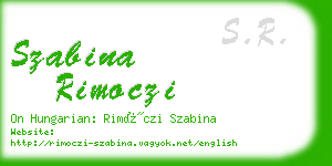 szabina rimoczi business card